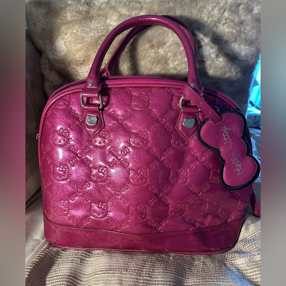 Loungefly Handbags - Loungefly Sanrio Hello Kitty Patent Leather Embossed Dome Tote Hand bag